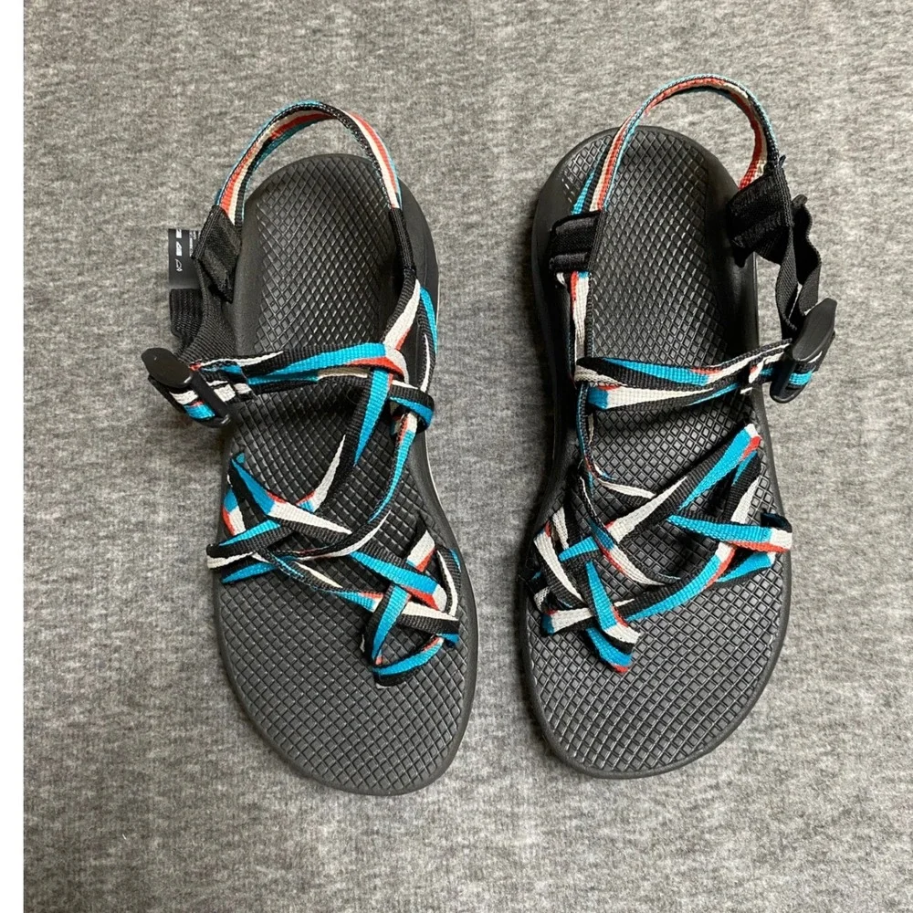Chaco Z Cloud 2 Womens 9 Sandals Multi Color Strappy Toe Loop J107128 Black
